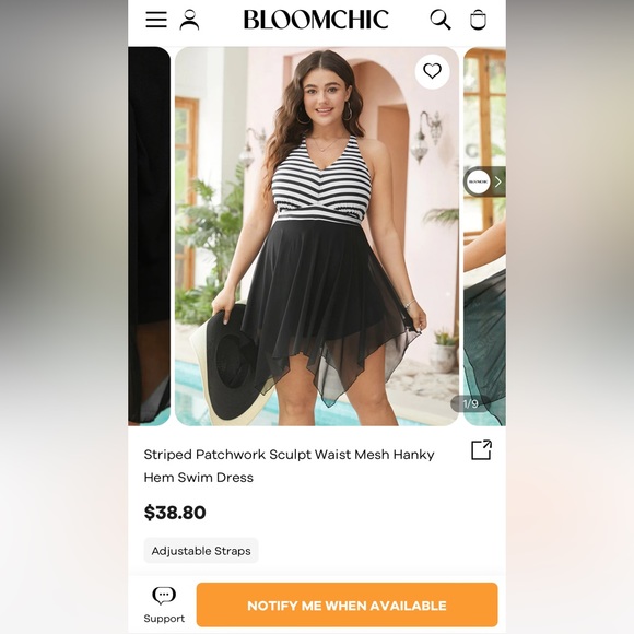 ☀️ BloomChic Hanky Hem Swim Dress☀️ - Picture 9 of 13